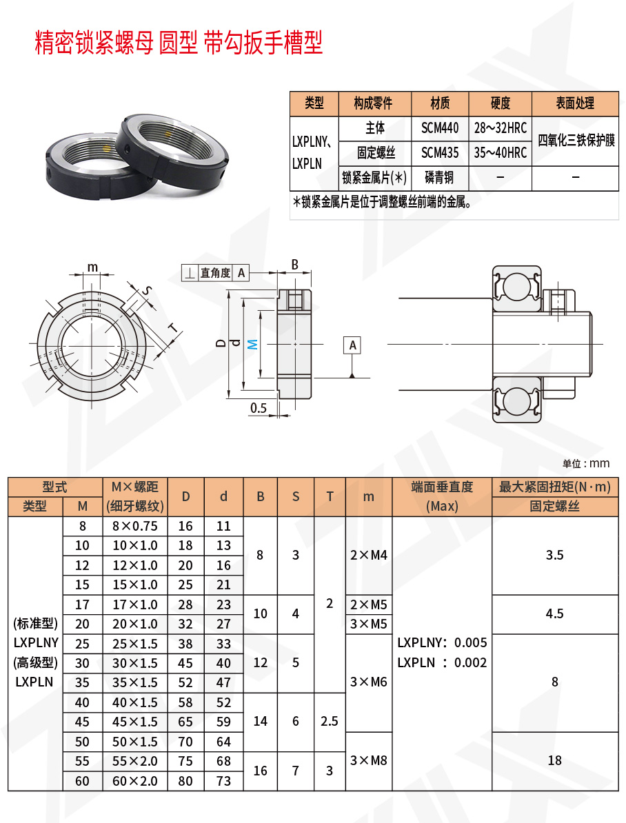 精密锁紧螺母
