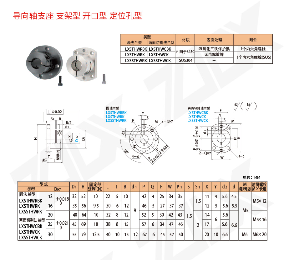 171轴支座 支架型 开口型 定位孔型